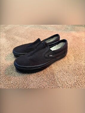 Vans Black Canvas Slip-On Sneakers